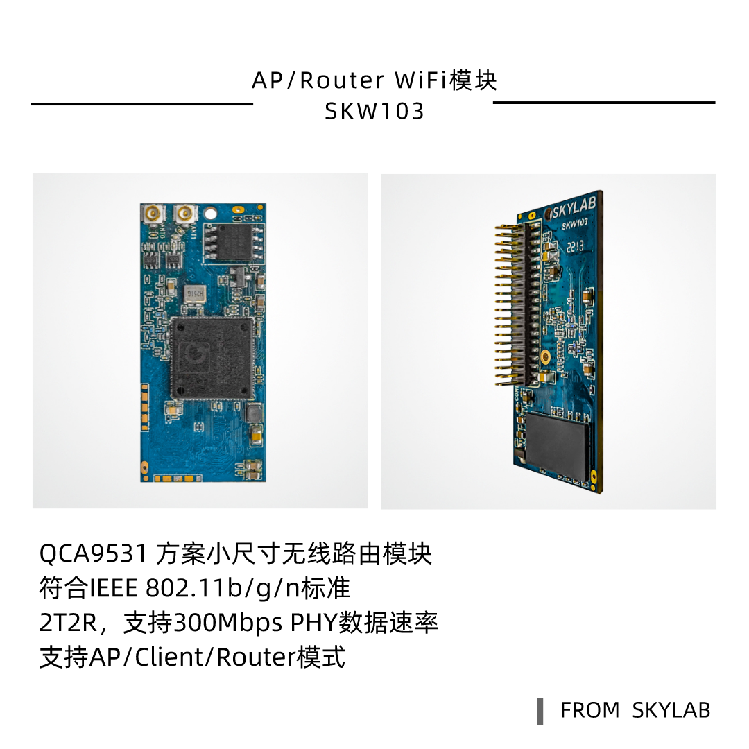 QCA9531模块，无线路由中继WiFi模块SKW103可以实现哪些功能？